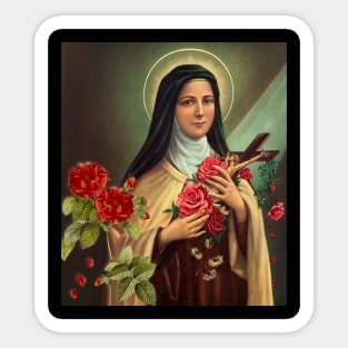 St Therese of Lisieux Little Flower Rose Catholic Saint Sticker